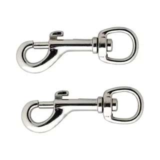 Musketonhaak - 2x Stuks - Vernikkeld - 5 X 1 Cm - Hondenlijnhaak