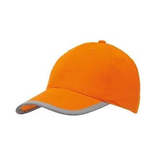 Oranje Baseballcap 5-panel Voor Volwassenen Met Reflecterende Rand