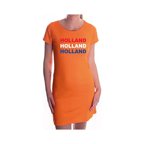 Bellatio Decorations Holland / Oranje Jurkje Voor Dames - Ek / Wk / Konginsdag / Oranje Kleding S thumbnail