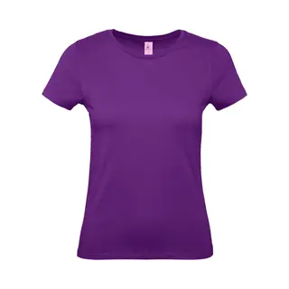 B&C Paars Basic T-shirt Met Ronde Hals Voor Dames - Katoen - 145 Grams - Paarse Shirts / Kleding Xl (56)