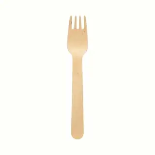 EcoEcho® 100x Stuks Houten Wegwerp Vorken Bestek 16 Cm - Biologisch Afbreekbaar/composteerbaar - Duurzaam - Milieuvriendelijke/milieubewuste Keuze