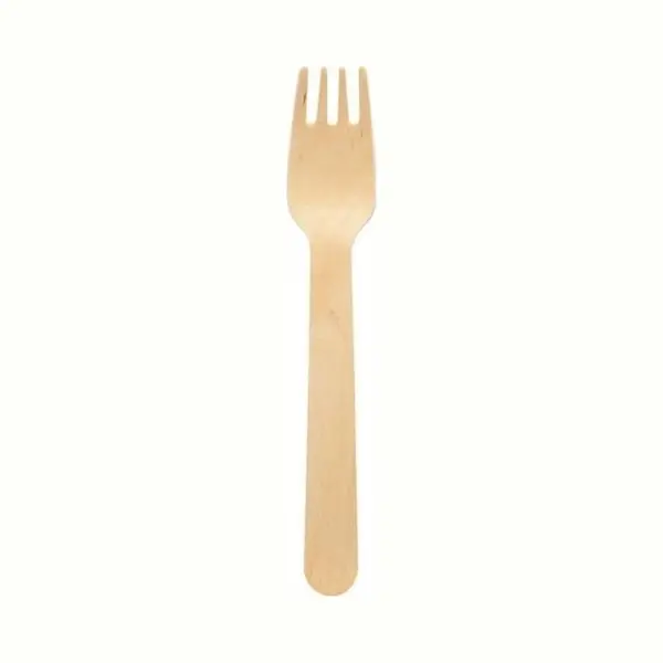 EcoEcho® 100x Stuks Houten Wegwerp Vorken Bestek 16 Cm - Biologisch Afbreekbaar/composteerbaar - Duurzaam - Milieuvriendelijke/milieubewuste Keuze thumbnail