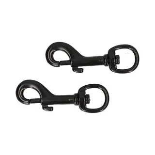 Musketonhaken Musketons - 2 Stuks - Zwart Gelakt - 8, 1 X 1, 6 Cm - Zamac