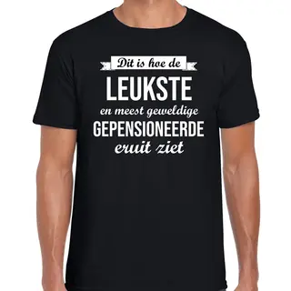 Bellatio Decorations Pensioen Cadeau T-shirt Voor Heren - Leukste Gepensioneerde - Zwart - Vut S