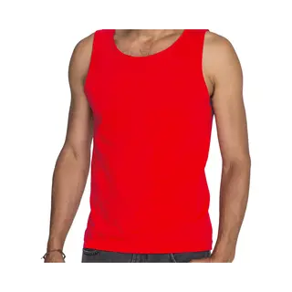 Rode Tanktop / Hemdje Voor Heren - Fruit Of The Loom - Katoen - Mouwloos T-shirt / Tanktops / Singlet M