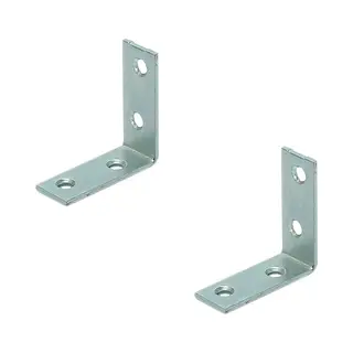 5x Stoelhoeken / Hoeksteunen Staal Verzinkt - 4 X 1.5 Cm - Verbindingshoeken Voor Houtverbinding - Hoekverbinders / Hoekprofielen / Versterkingshoeken