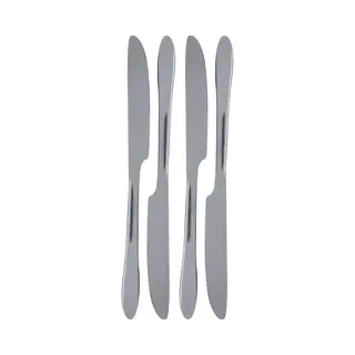 Excellent Houseware - 4x Messen Tafelbestek - Rvs - 23, 5 Cm - Tafel Dekken - Bestek Set - Zilver
