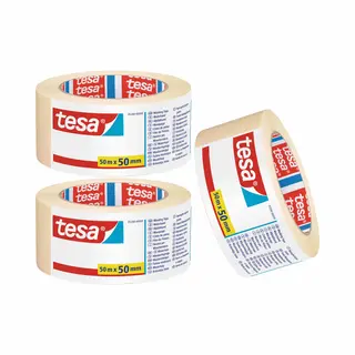4x Rollen Afplaktape/schilderstape 50 Mm X 50 M - Verf Afplakband/tape - Maskeertape - Tesa Masking Tape