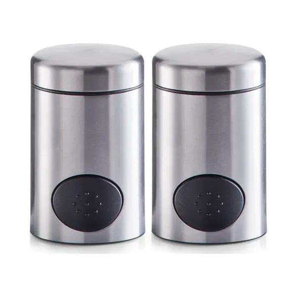 Zeller Zoetjes Dispenser - 2x - 8, 5 Cm - Rvs - Koffie/thee Drinken - Zoetstof Tabletten thumbnail