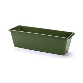 PlasticForte Plantenbak - Groen - Rechthoekig - 50 X 17 X 15 Cm - Bloembakken Voor Binnen/buiten