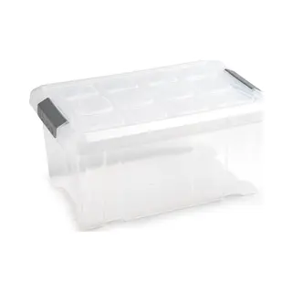 PlasticForte Opbergbak Met Deksel - 1x - 5 Liter - Transparant - 29 X 19 X 14 Cm - Opslagbak