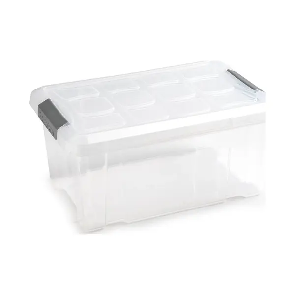 PlasticForte Opbergbak Met Deksel - 1x - 5 Liter - Transparant - 29 X 19 X 14 Cm - Opslagbak thumbnail
