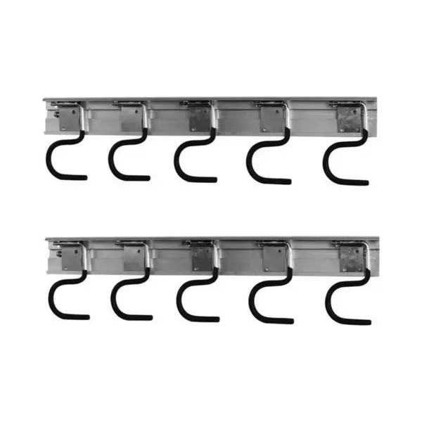 Talen Tools 2x Gereedschapshaken Op Rail Voor Opbergen Van Tuingereedschap - Totaal 10 Ophanghaken thumbnail