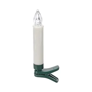 Christmas Lights Draadloze Kaarsen Lampen - Op Clip - Warm Wit - 10x Lampjes - Met Afstandsbediening - Kerstverlichting