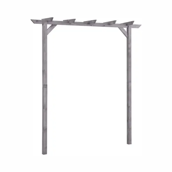 Vidaxl - Garten-pergola Grau 200x40x205 Cm Imprägniertes Kiefernholz thumbnail