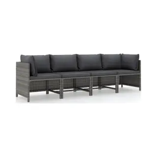 VidaXL 313505 tuinbank Rotan, Staal