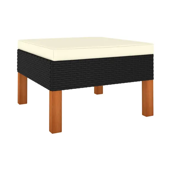 VidaXL 315761 tuinbank Rotan, Hout thumbnail