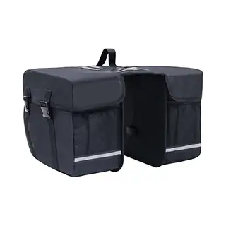 VidaXL - Fietstas - Voor - Bagagedrager - Dubbel - Waterdicht - 35 - L - Zwart