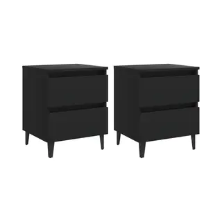 VidaXL 805872 nightstand/bedside table Black