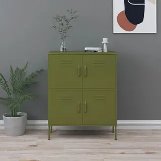 Storage Cabinet Olive Green 80x35x101.5 Cm Steel Vidaxl