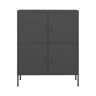 VidaXL Opbergkast 80x35x101, 5 Cm Staal Antracietkleurig
