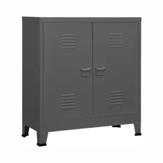 VidaXL Opbergkast Industrieel 90x40x100 Cm Staal Antracietkleurig