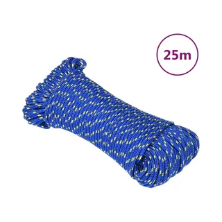 VidaXL Boottouw 3 Mm 25 M Polypropyleen Blauw