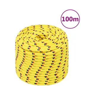 VidaXL Boottouw 14 Mm 100 M Polypropyleen Geel