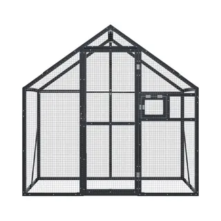 vidaXL Volière 179x100x185 M Aluminium Antracietkleurig