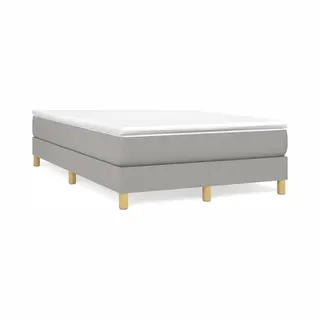 VidaXL Boxspring Bed 120x200 Cm Stof Lichtgrijs