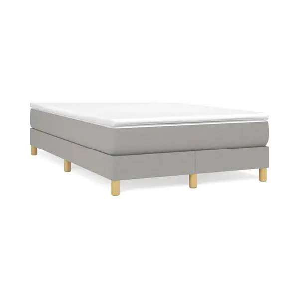 VidaXL Boxspring Bed 120x200 Cm Stof Lichtgrijs thumbnail