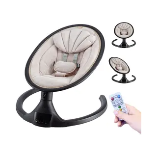 Xadventure X Adventure Wipstoel Elektrisch Rocco / Schommelstoel Met Bluetoothfunctie & Afstandsbediening- Velvet Nougat