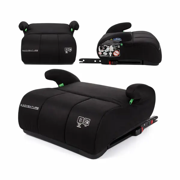 X Adventure X-Adventure Turbo Booster Sitzerhöhung Mit Isofix, I-Size R129, 100-150 Cm, Mit Armlehnen (Schwarz) thumbnail