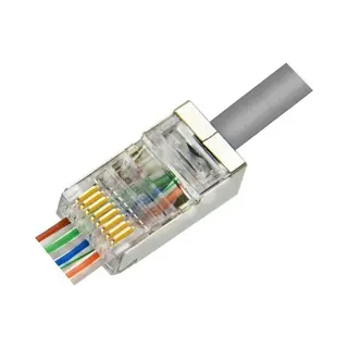 Danicom Ftp RJ45 CAT6 Pass Through Netzwerkstecker - Für Flexible Kabel - 10 Stück, Zubehör Netzwerk