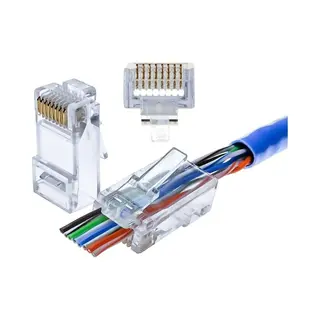 Danicom Utp RJ45 CAT6 Pass Through Netzwerkstecker - Für Flexible Kabel - 10 Stück, Zubehör Netzwerk