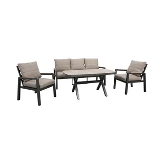 Loungeset Antraciet - Aluminium & Keramiek - 169x80x81, 5 Cm - Loungeset Donna - SenS-Line