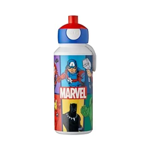 Mepal - Drinking Bottle Pop-up Campus - Drinking Bottle - Leak Proof Drink Bottle For School - Bpa-free & Dishwasher Safe - 400 Ml - Avengers thumbnail