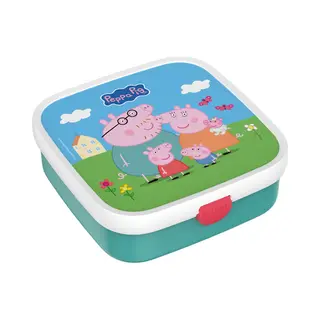 Mepal Bento Lunchbox Groot Campus - 1, 25 L - Inclusief 2 Uitneembare Lekdichte Bentobakjes & Vorkje - Peppa Pig
