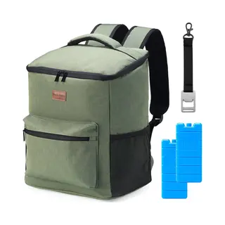 Packaway Koeltas Rugzak 25L - Incl. 2 Koelelementen - Incl. Flessenopener - Waterafstotend - Anti Diefstal Vak - 4 Laags Geïsoleerd