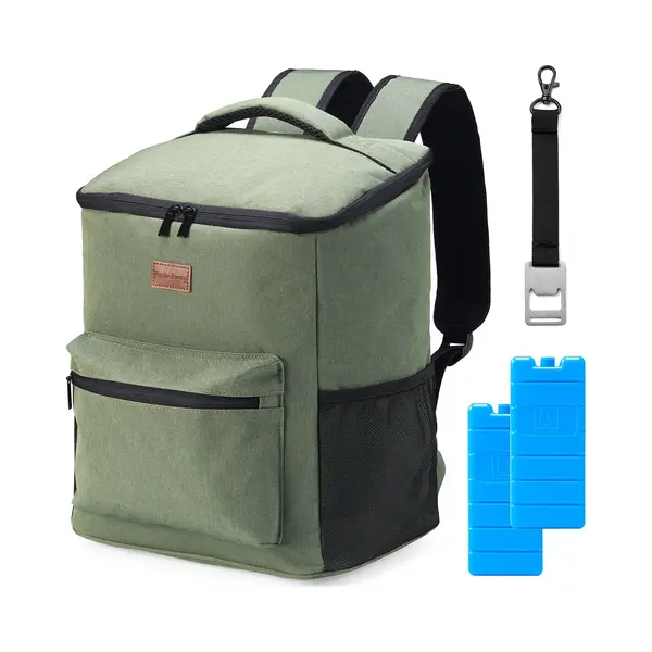 Packaway Koeltas Rugzak 25L - Incl. 2 Koelelementen - Incl. Flessenopener - Waterafstotend - Anti Diefstal Vak - 4 Laags Geïsoleerd thumbnail