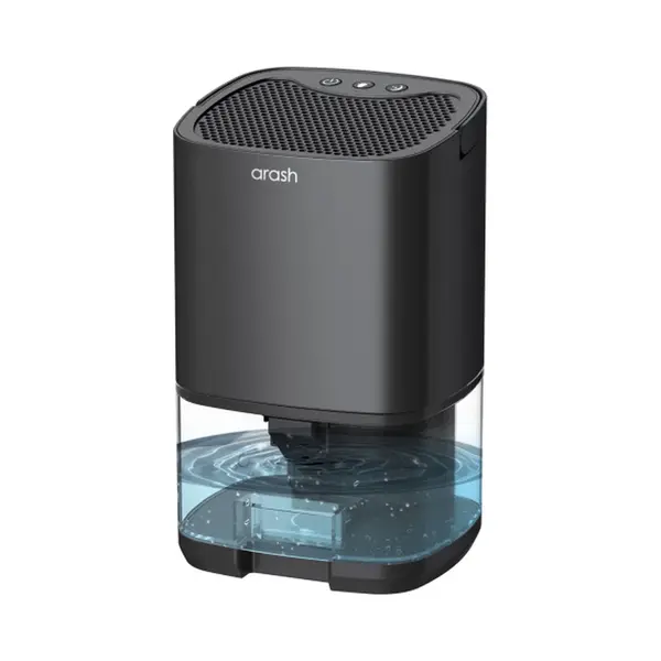Arash® Luchtontvochtiger - Ontvochtigd 450ML Per Dag - 2-in-1 Luchtreiniger Dehumidifier - Stil - Slaapkamer / Badkamer / Huis - Coloured Led - Zwart thumbnail