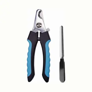 Knaak Professionele Huisdier Nagelknipper Inclusief Nagelvijl - Rvs - Blauw & Zwart