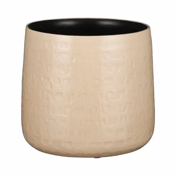 Mica Decorations Plantenpot - Keramiek - Beige - D19/H17 Cm - Bloempot thumbnail