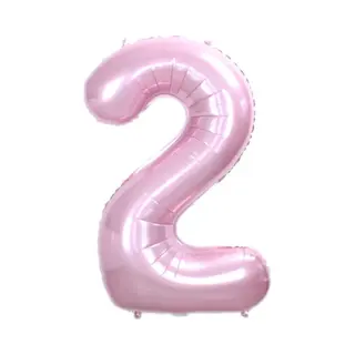 Q2P Ballon Cijfer 2 Jaar Roze Verjaardag Versiering Cijfer Helium Ballonnen Roze Feest Versiering 70 Cm Met Rietje