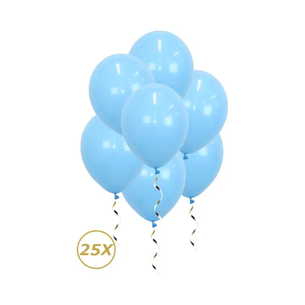 Q2P Blauwe Helium Ballonnen Gender Reveal Versiering Feest Versiering Ballon Geboorte Licht Blauw Decoratie - 25 Stuks thumbnail