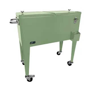 Axi Retro Cooler Groen | Mobiele Drankkoelkast Voor Buiten/tuin | Koelbox 76 Liter