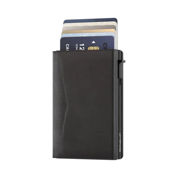 ProWallet Kartenetui Mit Magnetischer Verschluss Classic - Slim Wallet 9 Karten - Münzfach Und Scheinfach - Rfid Schutz - Portemonnaie - thumbnail