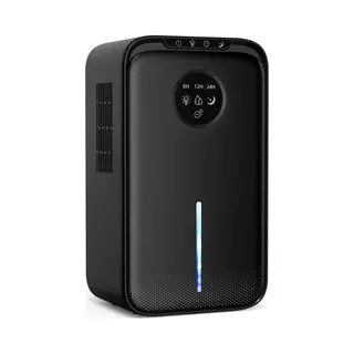 Airdestic Hypersonic Luchtontvochtiger - Dehumidifier - Extreem Stil - 1000ml/dag - Geschikt Voor Huis / Slaapkamer & Badkamer - Zwart