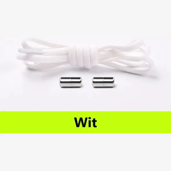 Veters Elastisch - Wit - Veters Rond 0.5 Cm - Veters - Elastische Veters - Sneakers - Schoenen - Sportschoenen - Accessoires - 100 Cm - Veterschoenen thumbnail