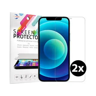 My Case Geschikt Voor IPhone 12/12 Pro Screenprotector Tempered Gehard Glas - 2 Stuks Beschermglas